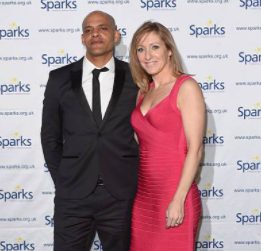 Vicky Gomershall posing for a photo with her handsome husband