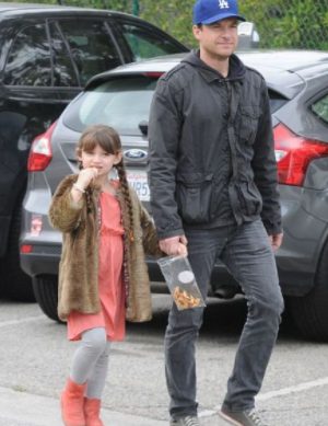 Francesca Nora Bateman with her father