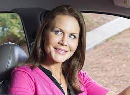 Josie Davis with the car