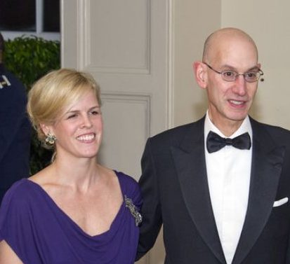 Adam Silver with his wife 