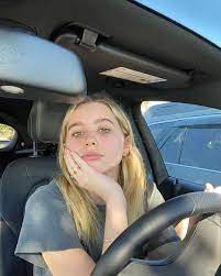 Lilia Buckingham inside the car