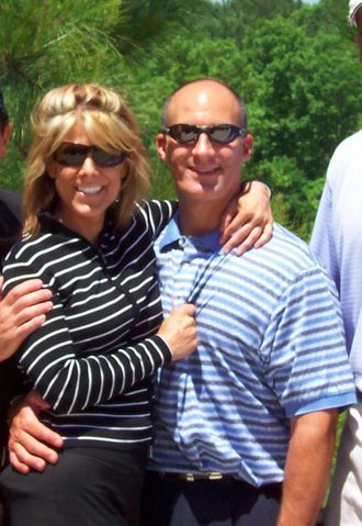 Alexandra Steele posing for the photo with lover Jim Cantore