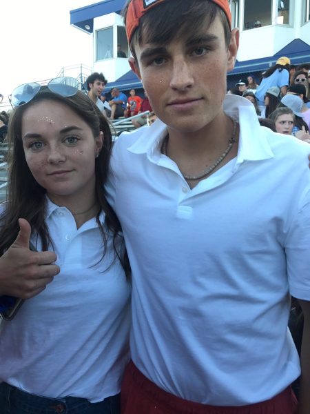 Emily Galvin posing for the photo with her friend