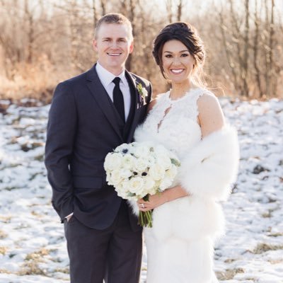 Adam Long with his wife Emily Armstrong
