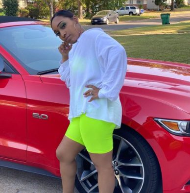 Desiree Lindstrom with the car