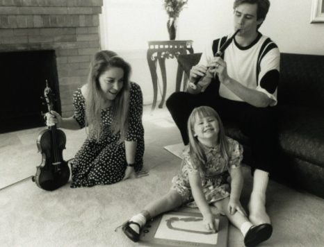 Melissa Womer with her ex-husband and daughter