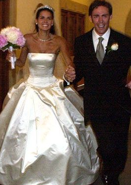 Angela Michelle Harmon with her ex-husband Jason Sehorn