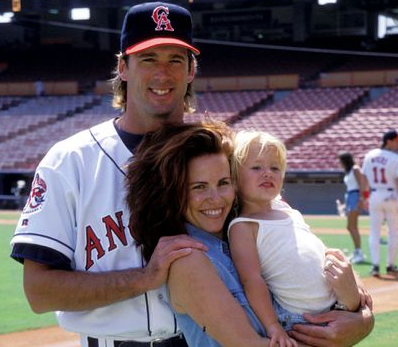 Chuck Finley with his late ex-wife and lovely daughter