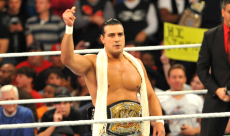 Alberto Del Rio winning the match