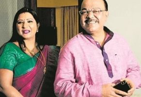 Baisakhi Banerjee with her husband Monojit Mondal 