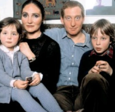 Joanna Haythorn with her ex-husband and children