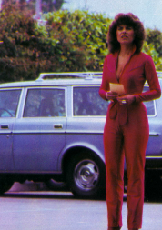 Adrienne Barbeau with the car