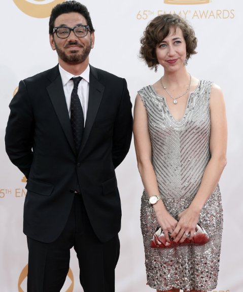 Al Madrigal with one of his co-actor, Kristen Schaal