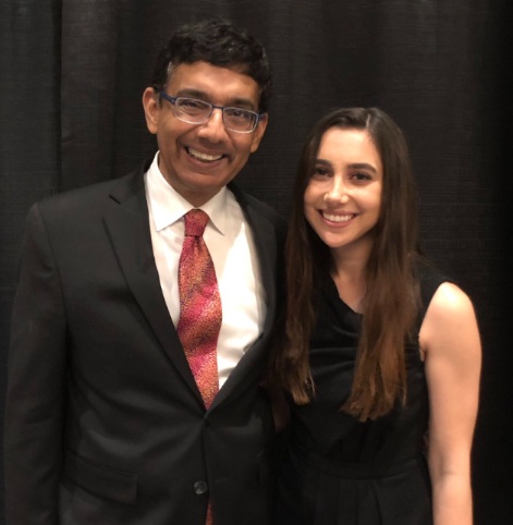 Dixie Brubaker's ex-husband, Dinesh D'souza with their daughter, Danielle D'Souza-Gill