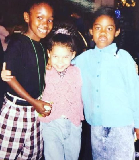 Dyana DeGrate's childhood photo with her friends