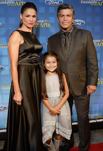Elvimar Silva with her partner, Esai Morales and their daughter