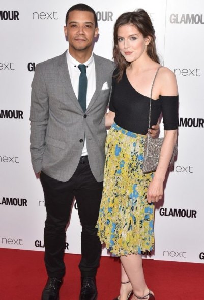 Jacob Anderson with his wife, Aisling Loftus