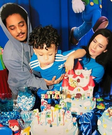 Jessica Kyzer with her ex-husband, Corde Broadus and their son