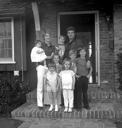 Kathryn Diebel with her husband, Frankie Avalon and their children