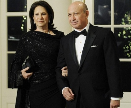 Laura Jacobs Blankfein with her husband, Lloyd Blankfein