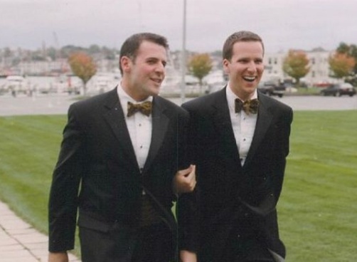 Mark Zinni and his husband, Garith Fulham on their wedding day