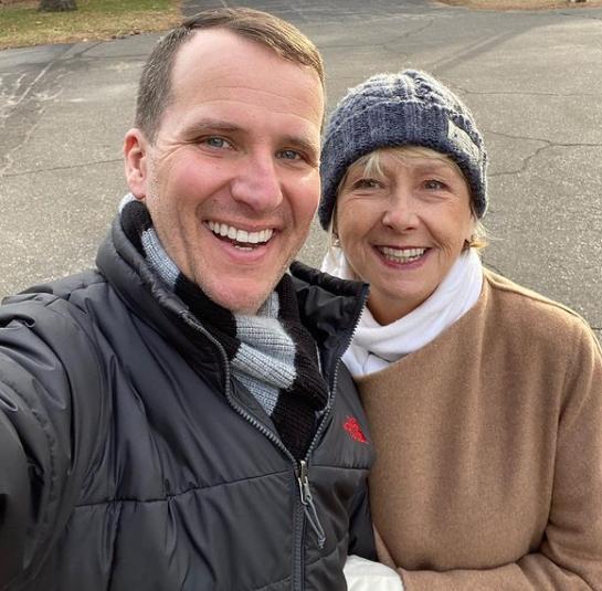 Mark Zinni with his mother