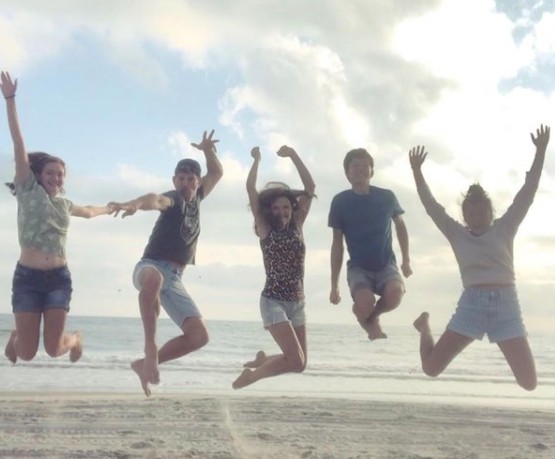 Skylar Gaertner with his friends