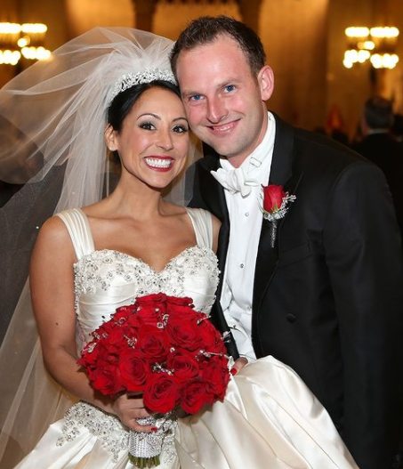 Teresa Dufour with her husband, Brandon John Dufour on their wedding day
