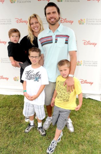 Tobe Keeney with her husband, Joshua Morrow and their sons