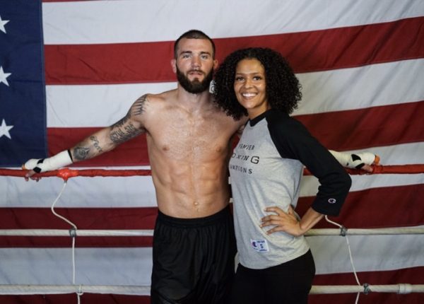 Caleb Plant with his wife Jordan Hardy