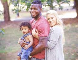 Mohamed Sanu with his lover Lauren Mackenzie and son