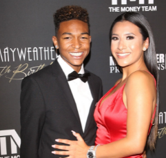 Zion Shamaree Mayweather posing for the photo with his friend