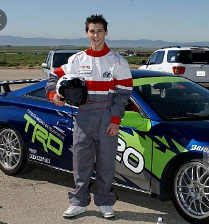 Justin Berfield with the car