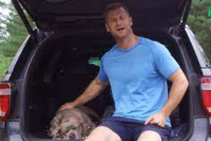 Dave Salmoni sitting in the car