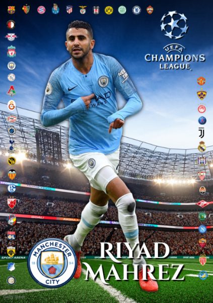 Riyad Mahrez in the poster 