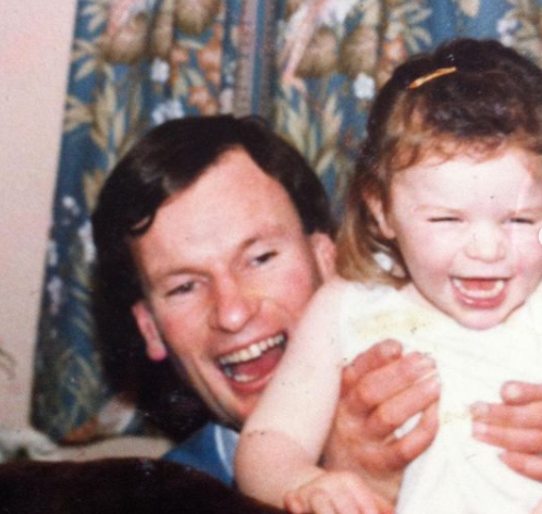 Aisling Bea childhood photo with her father 