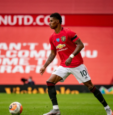 Marcus Rashford playing football