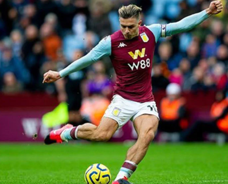 Jack Grealish playing football 