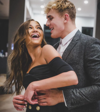 Erika Costell with her friend Jake Paul 