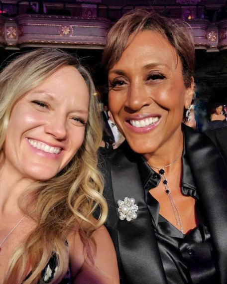 Amber Laign with her partner, Robin Roberts