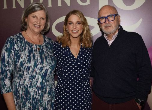 Amy Huberman with her parents