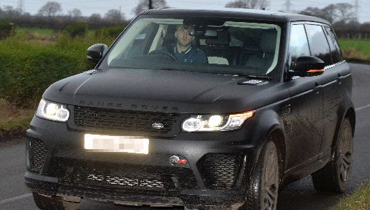 Anouska Santos's boyfriend, Luke Shaw driving his car