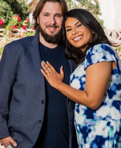 Colt Johnson with his wife, Vanessa Guerra