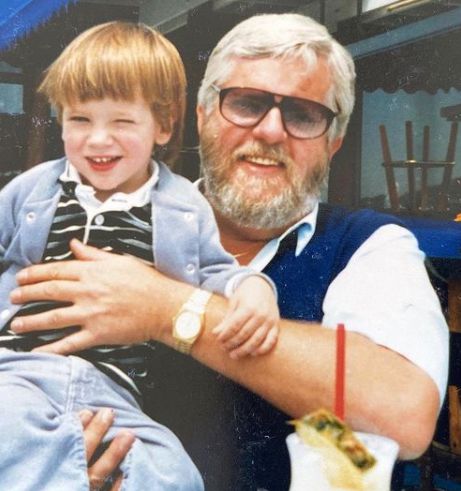 Colt Johnson's childhood photo with his father