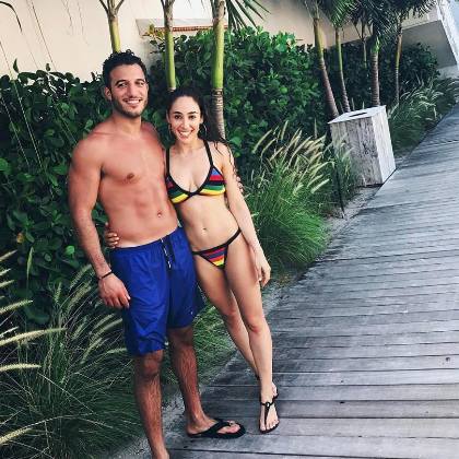 Danielle Robay with her boyfriend, James Shani