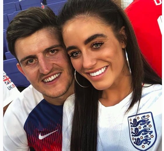 Fern Hawkins with her husband Harry Maguire