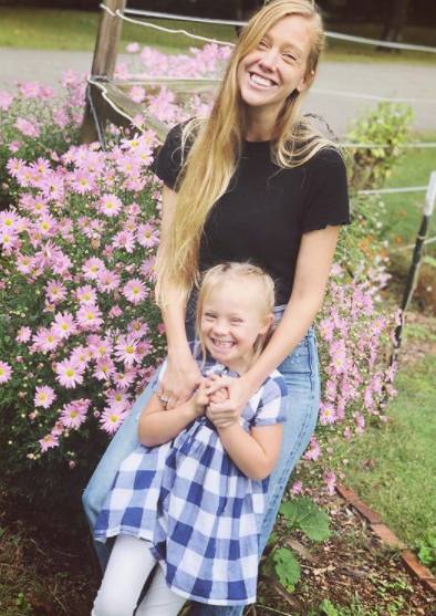 Heidi Feek with her daughter