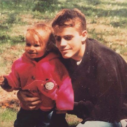 Leah Wasilewski and her brother, Paul Wesley's childhood photo