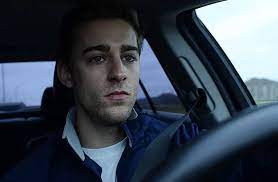 Luke Guldan driving the car