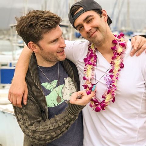 Peter Stickles with his husband, Michael Carbonaro